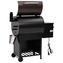 vidaXL fekete vas pellet grillsütő kéménnyel 104 cm