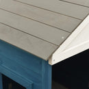 vidaXL tömör fenyőfa játszóház zárható ajtóval és virágcserepekkel