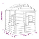 vidaXL tömör fenyőfa játszóház zárható ajtóval és virágcserepekkel