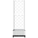 vidaXL fehér polipropilén rácsos kerti ültetőláda 40 x 40 x 121,5 cm