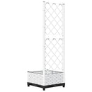 vidaXL fehér polipropilén rácsos kerti ültetőláda 40 x 40 x 121,5 cm
