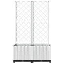 vidaXL fehér PP rácsos kerti ültetőláda 80 x 40 x 136 cm