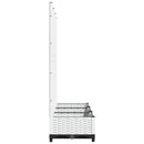 vidaXL fehér polipropilén rácsos kerti ültetőláda 120 x 40 x 121,5 cm