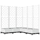 vidaXL fehér polipropilén rácsos kerti ültetőláda 120 x 120 x 121,5 cm