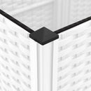 vidaXL fehér polipropilén rácsos kerti ültetőláda 120 x 120 x 136 cm