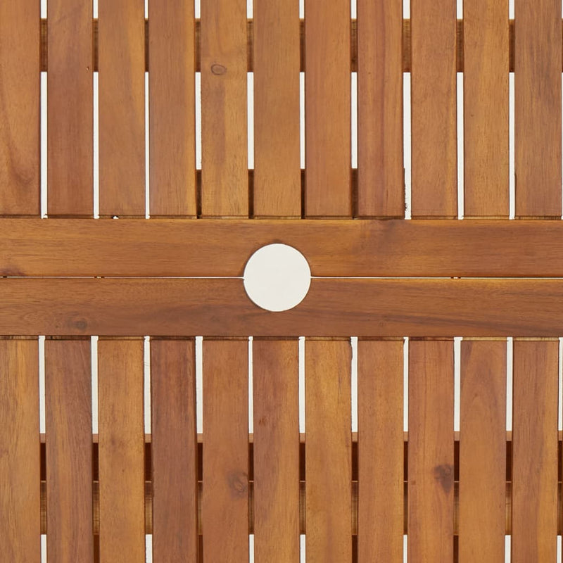 vidaXL tömör akácfa összecsukható kerti asztal 90 x 90 x 75 cm
