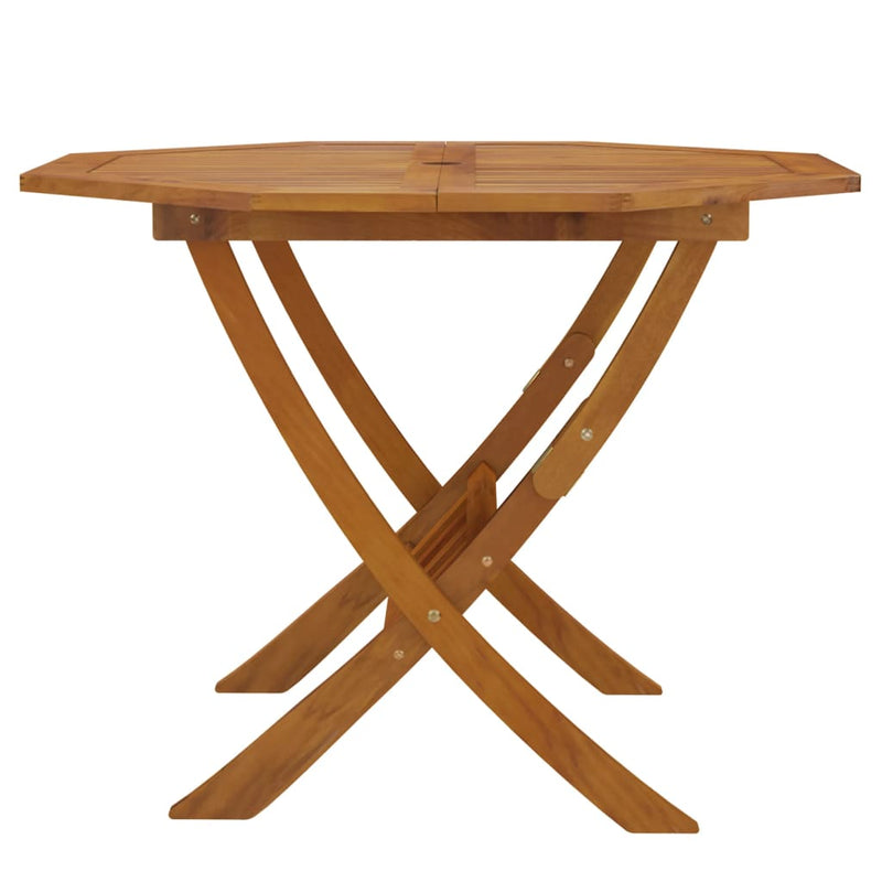 vidaXL tömör akácfa összecsukható kerti asztal 90 x 75 cm