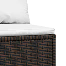 vidaXL 2 db barna polyrattan kerti középső kanapé párnával