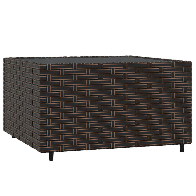 vidaXL 3 részes barna polyrattan kerti ülőgarnitúra párnával