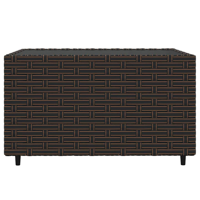 vidaXL 3 részes barna polyrattan kerti ülőgarnitúra párnával