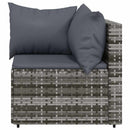 vidaXL 3 részes szürke polyrattan kerti ülőgarnitúra párnákkal