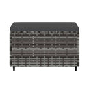 vidaXL 2 db szürke polyrattan kerti lábtartó párnával
