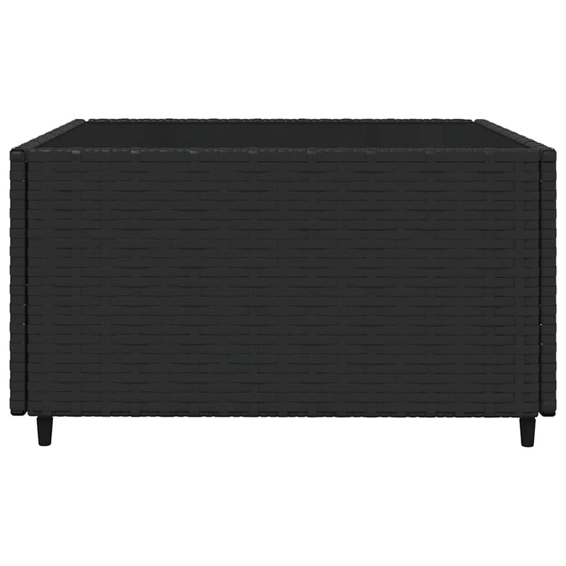 vidaXL 3 részes fekete polyrattan kerti ülőgarnitúra párnákkal