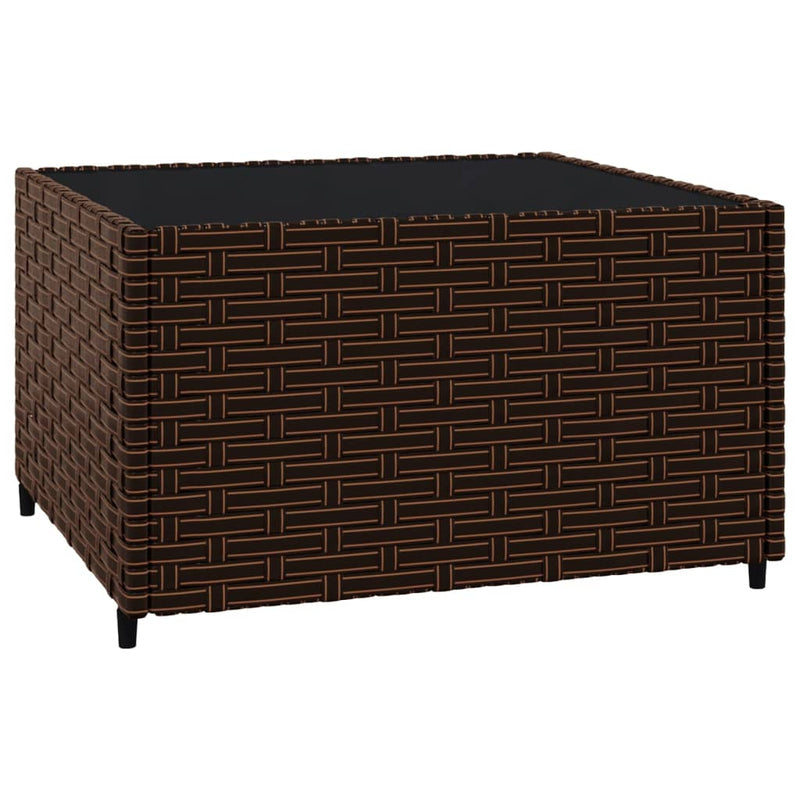 vidaXL 3 részes barna polyrattan kerti ülőgarnitúra párnával