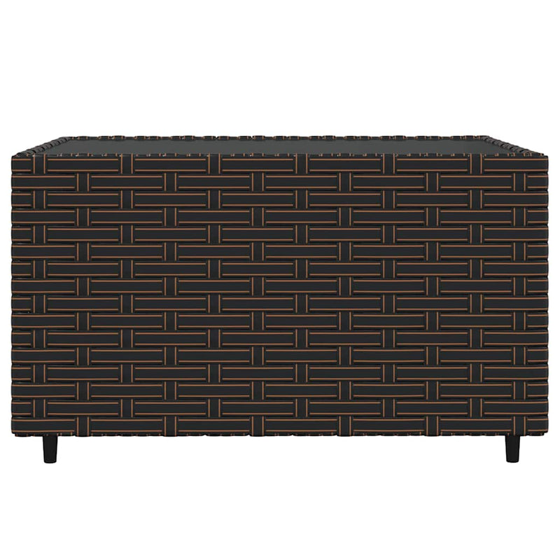 vidaXL 3 részes barna polyrattan kerti ülőgarnitúra párnával
