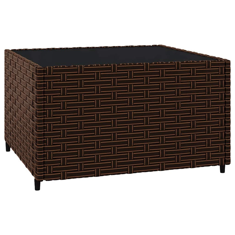 vidaXL 3 részes barna polyrattan kerti ülőgarnitúra párnával