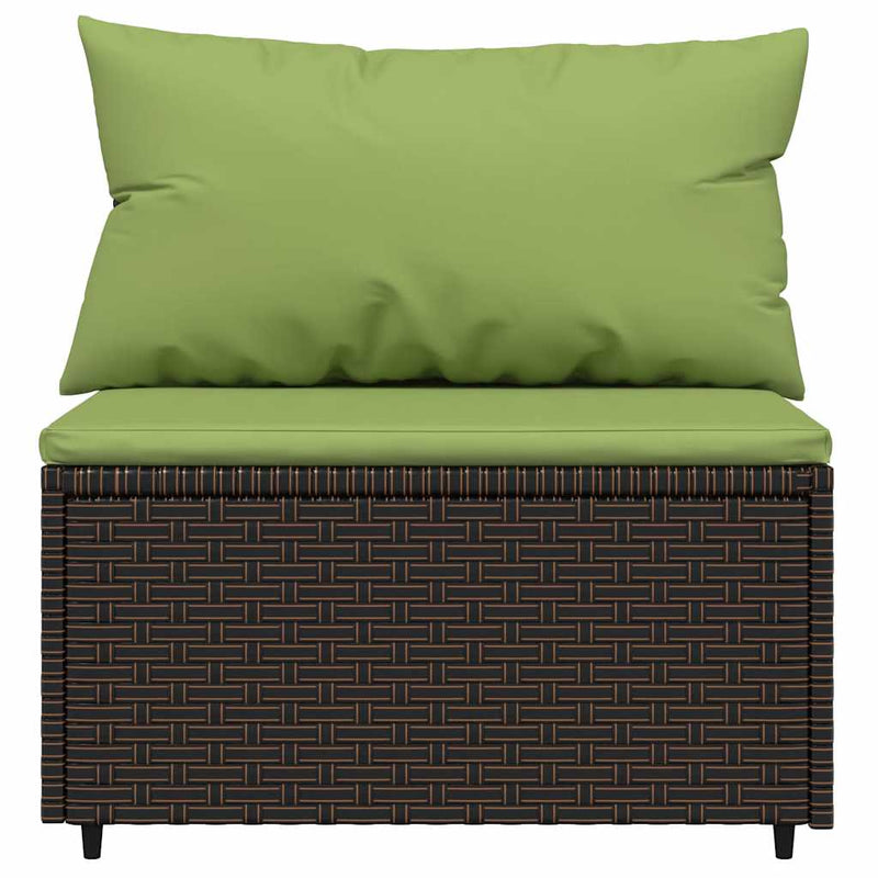 vidaXL 3 részes barna polyrattan kerti ülőgarnitúra párnával