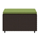 vidaXL 2 db barna polyrattan kerti lábtartó párnával