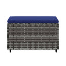 vidaXL 2 db szürke polyrattan kerti lábtartó párnával