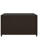 vidaXL barna polyrattan négyzet alakú kerti dohányzóasztal 50x50x30 cm