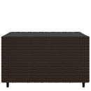 vidaXL barna polyrattan négyzet alakú kerti dohányzóasztal 50x50x30 cm