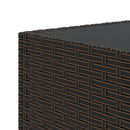 vidaXL barna polyrattan négyzet alakú kerti dohányzóasztal 50x50x30 cm