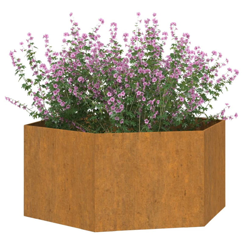 vidaXL rozsda színű corten acél növénytartó 90 x 90 x 45 cm