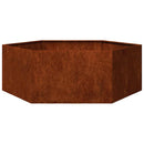 vidaXL rozsda színű corten acél növénytartó 138x120x45 cm