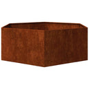 vidaXL rozsda színű corten acél növénytartó 138x120x45 cm