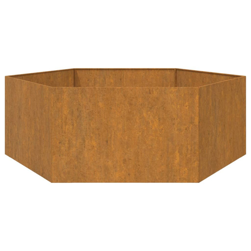 vidaXL rozsda színű corten acél növénytartó 138x120x45 cm