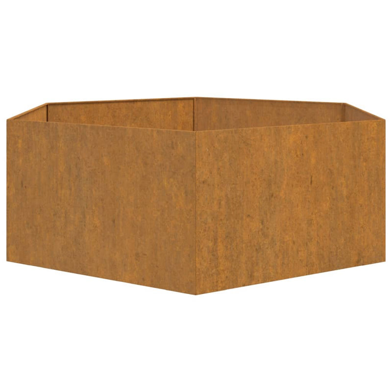 vidaXL rozsda színű corten acél növénytartó 138x120x45 cm