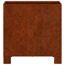 vidaXL rozsda színű corten acél növénytartó lábbal 30 x 30 x 30 cm