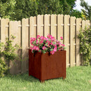 vidaXL rozsda színű corten acél növénytartó lábbal 30 x 30 x 30 cm