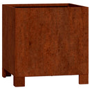 vidaXL 2 db rozsda színű corten acél növénytartó lábbal 30x30x30 cm