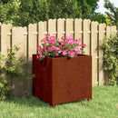 vidaXL rozsda színű corten acél növénytartó lábbal 40 x 40 x 40 cm