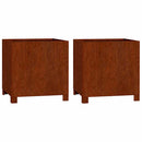 vidaXL 2 db rozsda színű corten acél növénytartó lábbal 40x40x40 cm