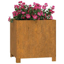 vidaXL 2 db rozsda színű corten acél növénytartó lábbal 40x40x40 cm