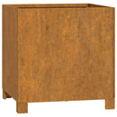 vidaXL 2 db rozsda színű corten acél növénytartó lábbal 40x40x40 cm