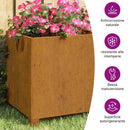 vidaXL 2 db rozsda színű corten acél növénytartó lábbal 40x40x40 cm