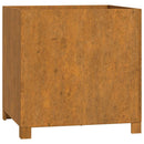 vidaXL rozsda színű corten acél növénytartó lábbal 50 x 50 x 50 cm