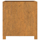 vidaXL rozsda színű corten acél növénytartó lábbal 50 x 50 x 50 cm