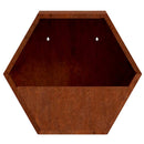 vidaXL 2 db rozsda színű corten acél fali növénytartó 30 x 10 x 25 cm