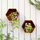 vidaXL 2 db rozsda színű corten acél fali növénytartó 30 x 10 x 25 cm