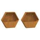 vidaXL 2 db rozsda színű corten acél fali növénytartó 46 x 10 x 40 cm