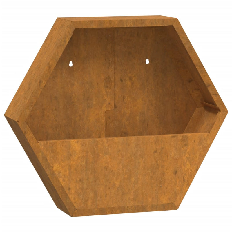 vidaXL 2 db rozsda színű corten acél fali növénytartó 46 x 10 x 40 cm