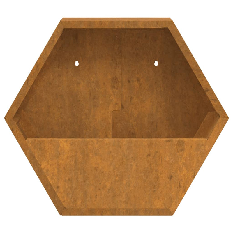 vidaXL 2 db rozsda színű corten acél fali növénytartó 46 x 10 x 40 cm