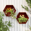 vidaXL 2 db rozsda színű corten acél fali növénytartó 46 x 10 x 40 cm