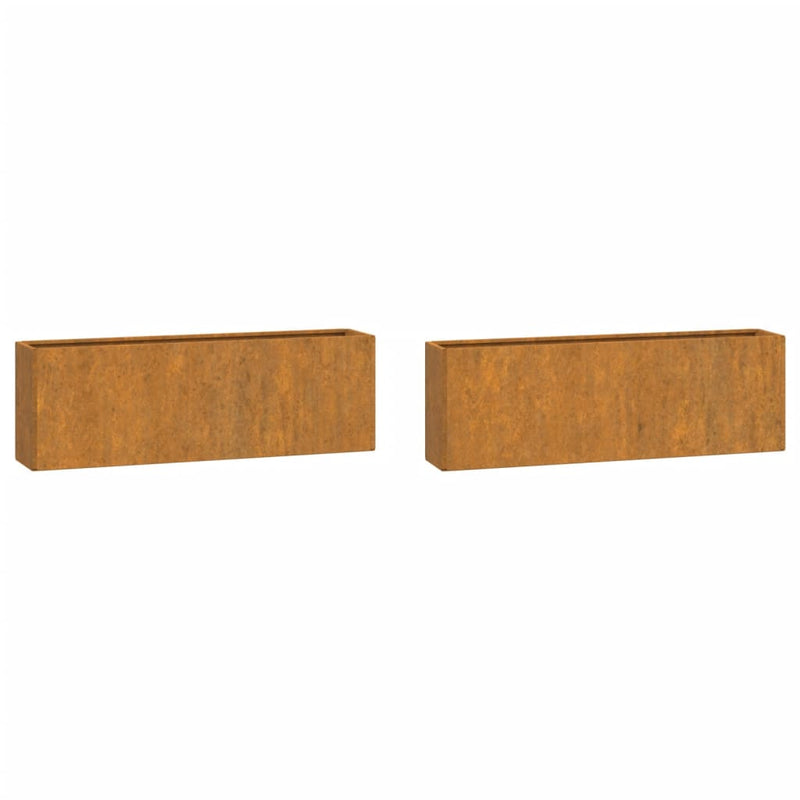 vidaXL 2 db rozsda színű corten acél fali növénytartó 53 x 10 x 17 cm