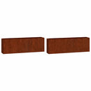 vidaXL 2 db rozsda színű corten acél fali növénytartó 53 x 10 x 17 cm