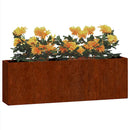 vidaXL 2 db rozsda színű corten acél fali növénytartó 53 x 10 x 17 cm